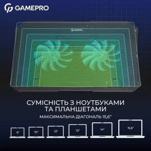 Фото: Підставка для ноутбука GamePro CP350 Black № 6 | KTC