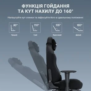 Фото: Крісло Anda Seat Luna Pro Size L Black Fabric (AD18T-44-B-F) № 24 | KTC
