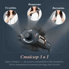 Фото: Фен-щітка Rowenta Air Brush 3D 3-in-1 (UB9720E0) № 11 | KTC