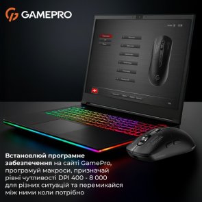Миша GamePro Genesis Winner WL/BT/USB Black (GM079B)