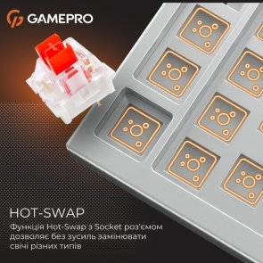 Клавіатура GamePro Genesis Warden MK160BL Outemu Red Switches White