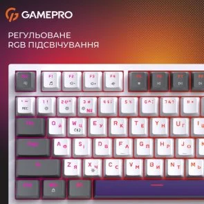 Фото: Клавіатура GamePro Genesis Warden MK160P Outemu Red Switches White/Grey № 8 | KTC
