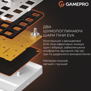 Клавіатура GamePro Genesis Silverlight MK116 YH Switches Grey