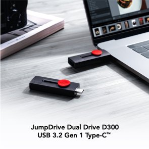 Флешка USB Lexar JumpDrive Dual Drive D300 256Gb (LJDD300256G-BNBNG)