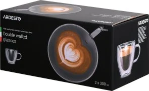 Фото: Набір чашок Ardesto 300ml 2pcs Clear (AR2630GHL) № 3 | KTC