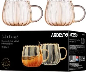 Фото: Набір чашок Ardesto Golden Moon 350ml 2pcs Gold (AR2635BGG) № 5 | KTC