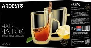 Фото: Набір чашок Ardesto Golden Moon 270ml 2pcs Gold (AR2627BGR) № 5 | KTC