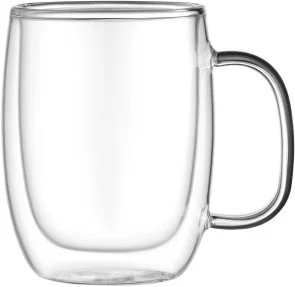Фото: Набір чашок Ardesto 350ml 2pcs Clear (AR2635BWH) № 3 | KTC