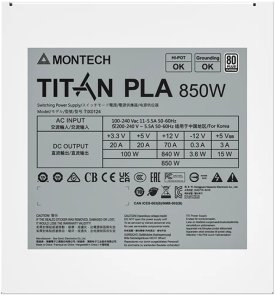 Блок живлення Montech 850W Titan Pla (TITAN PLA 850)