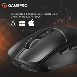 Миша GamePro Genesis Ranker WL/BT/USB Black (GM012B)