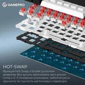 Фото: Клавіатура GamePro Asgard Valhalla MK160B Pro RGB WL/BT/USB Black № 7 | KTC