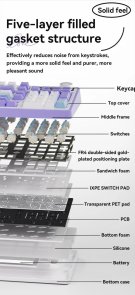 Клавіатура Ajazz AK980 Clear Sky Switch RGB WL/BT/USB Black (AK980-CS-BGY)