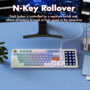 Ajazz AKP815 Red Switch RGB USB White (AKP815-R-WBO)