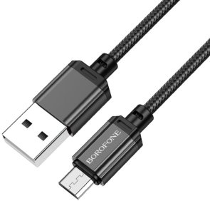 Кабель BOROFONE BX87 Sharp 2.4A AM / MicroB 1m Black (6974443389029)