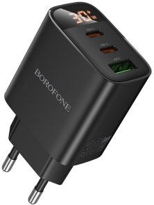 Зарядний пристрій BOROFONE BA98A Ilustre 30W Black (6941991120510)