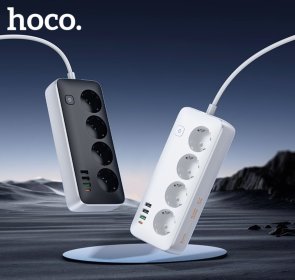Мережевий фільтр Hoco AC22 Sunlight 4xUSB 4/3m USB Black (6942007636728)