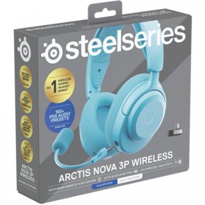 Гарнітура накладна Steelseries Arctis Nova 3P Wireless, Aqua ( Gaming )