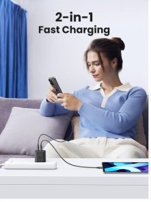 Зарядний пристрій UGREEN X227 QC3.0 PD 20W Black (45302)