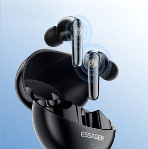 Навушники ESSAGER Yuexin Double Noise Cancelling TWS Bluetooth Earphones Black