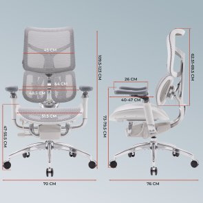Крісло SIHOO Doro S300 Light Grey (S300-M202)