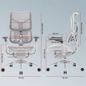 Фото: Крісло SIHOO Doro S300 Light Grey (S300-M202) № 20 | KTC