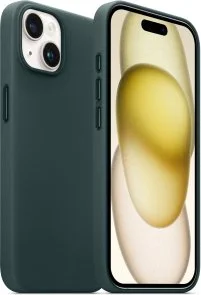 Фото: Чохол ArmorStandart for Apple iPhone 15 - FAKE Leather Case Sequoia Green (ARM76291) № 3 | KTC