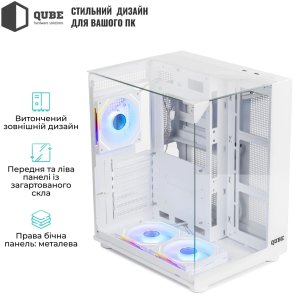 Корпус QUBE Aquarium White with window (AQUARIUM_GWNU3)