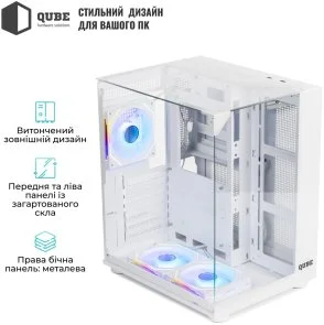 Фото: Корпус QUBE Aquarium White with window (AQUARIUM_GWNU3) № 10 | KTC