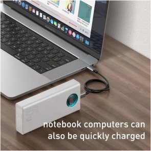 Батарея універсальна Baseus Amblight 30000mAh 65W White with USB-C (PPLG000102)