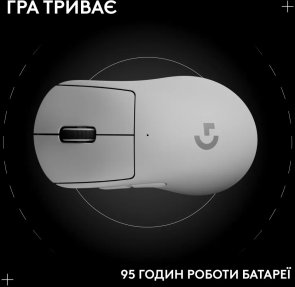 Миша Logitech G Pro X Superlight 2 Dex Wireless White (910-007365)