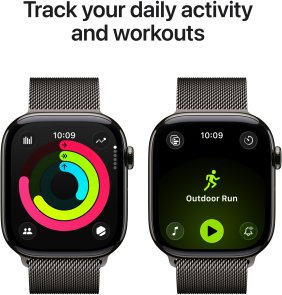 Смарт годинник Apple Watch 11 GPS LTE 46mm - Slate Titanium Case with Slate Milanese Loop - M/L (MFD44)