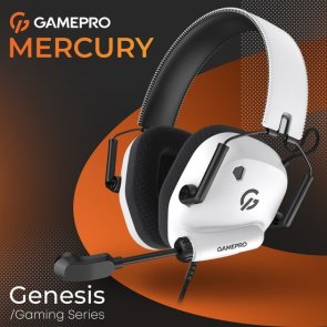 Гарнітура накладна GamePro Genesis Mercury, White ( Gaming )