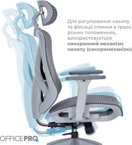 Крісло OfficePro Atlas OC630-G-DG-DG Gray/Dark Gray
