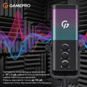 Фото: Мікрофон GamePro UGM117B Black № 15 | KTC