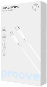 Кабель Proove Simple Silicone 60W Type-C / Type-C 2m White (CCSI60002222)