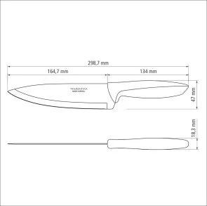 Фото: Набір ножів Tramontina PLENUS 20.3cm 12pcs Light Gray (23426/038) № 2 | KTC