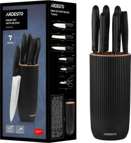 Фото: Набір ножів Ardesto Gemini 7pcs Black (AR2107BL) № 12 | KTC