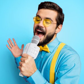 Портативна колонка Hoco BK5 Cantando Karaoke White (6931474742292)