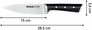 Фото: Ніж кухонний кухарський Tefal Ice Force 15cm Black (K2320324) № 3 | KTC