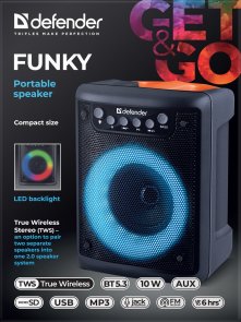Акустика для вечірок Defender Funky Black (65053)