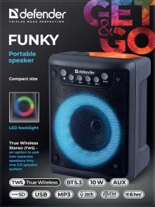 Фото: Акустика для вечірок Defender Funky Black (65053) № 9 | KTC