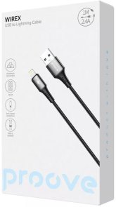 Кабель Proove WireX Pro 2.4A AM / Lightning 1m Black (CCWX12001201)