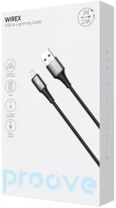 Фото: Кабель Proove WireX 2.4A AM / Lightning 1m Black (CCWX12001201) № 2 | KTC