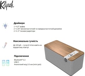 Колонка Klipsch The One Plus Walnut Bluetooth