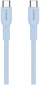 Кабель Canyon OnWire 60CL 60W Type-C / Type-C 1m Light Blue (CND-CCAP60AB10LBL)