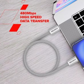 Кабель Canyon OnWire 60MG 60W Type-C / Type-C 1m Black (CND-CCMG60AB15B)