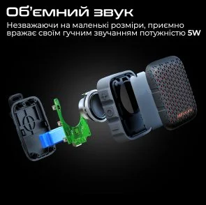 Фото: Портативна колонка HiFuture Pocket-S 5W Greyblue (pocket-s.greyblue) № 3 | KTC