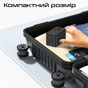 Зарядний пристрій Promate TripMate GaN160 (tripmate-gan160)