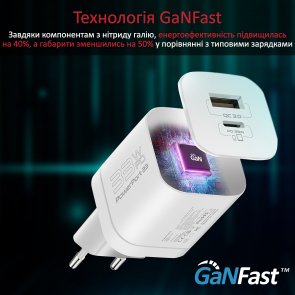 Зарядний пристрій Promate Powerport-33 White (powerport-33.white)