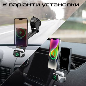 Кріплення для мобільного телефону Promate Magdrive-trio Black (6959144066196)